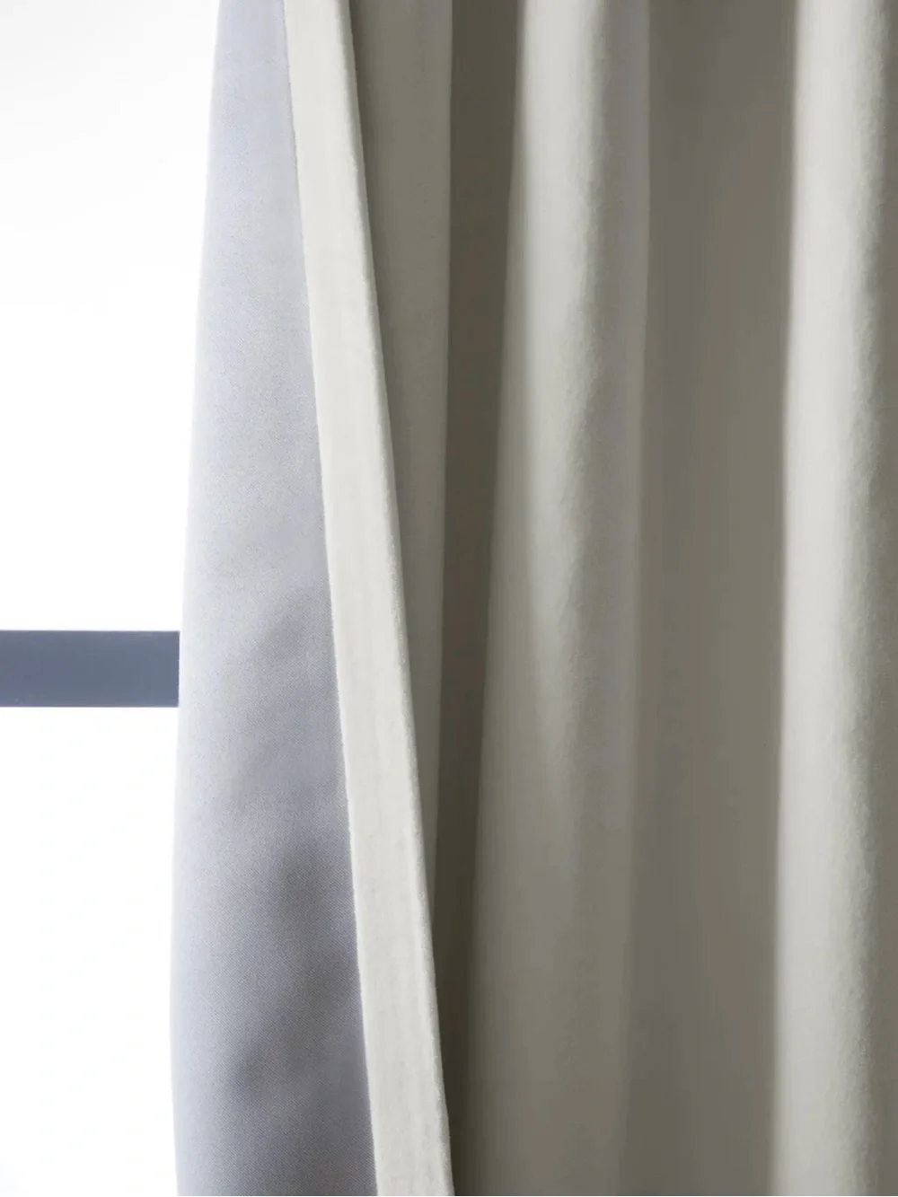 New Quince Cotton Velvet Curtain Ivory Room Darkening 1 Panel 48 x 84” Lined
